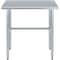 Amgood 18 in. x 36 in. Open Base Stainless Steel Metal Table WT-1836-RCB-Z - alternate 2